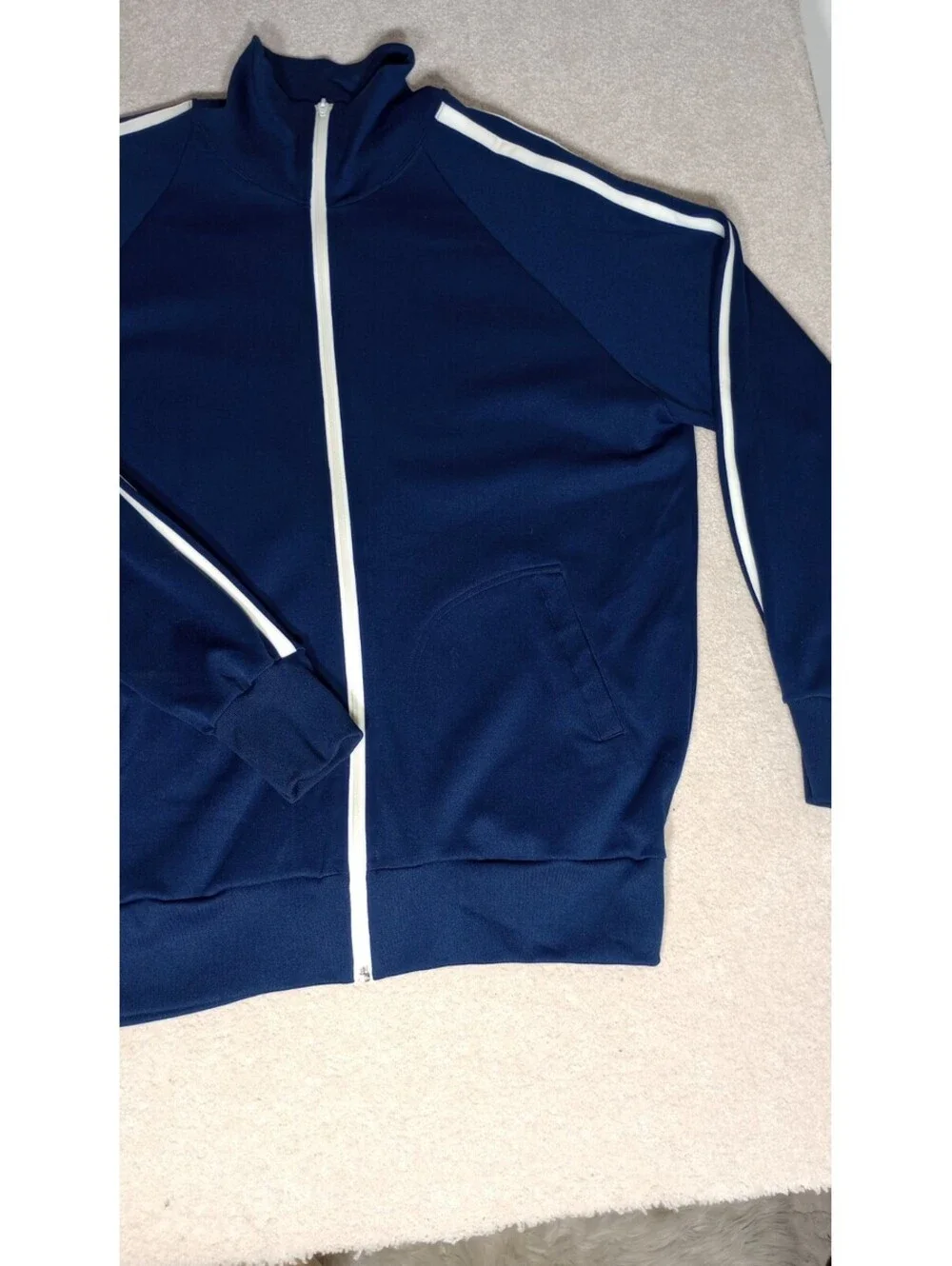 RARE Vintage HERTERS Track Suit Blue White Stripe Athletic Retro Old School XL